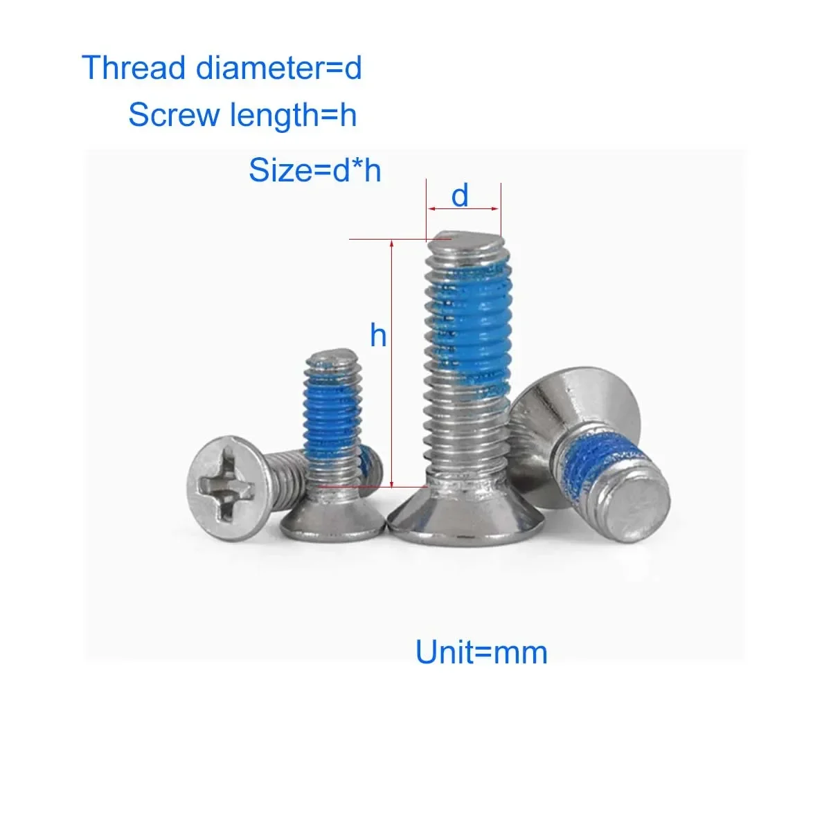 

304 Stainless Steel Dispensing Flat Head Cross Screw M2M2.5M3M4M5M6