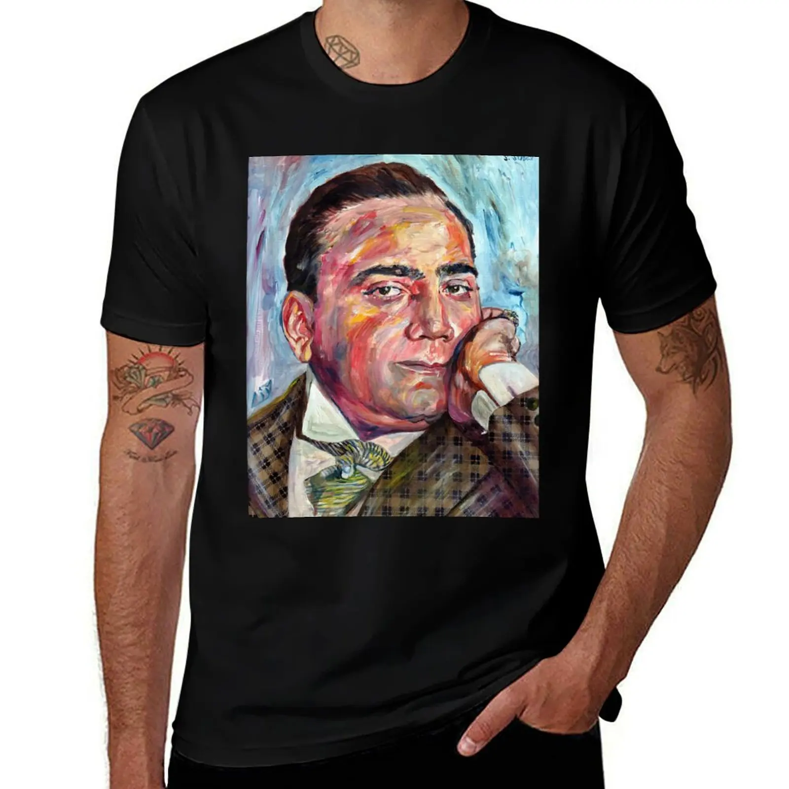 

Enrico Caruso Portrait T-Shirt affliction shirts cute tops cute clothes plus size tops mens white t shirts
