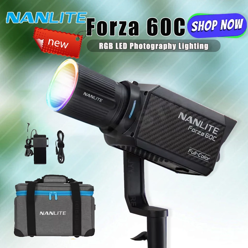 

Nanlite Forza 60C RGB светодиодное освещение для фотосъемки 1800K-20000K прожектор заполняющий свет для видео для записи интервью в кино