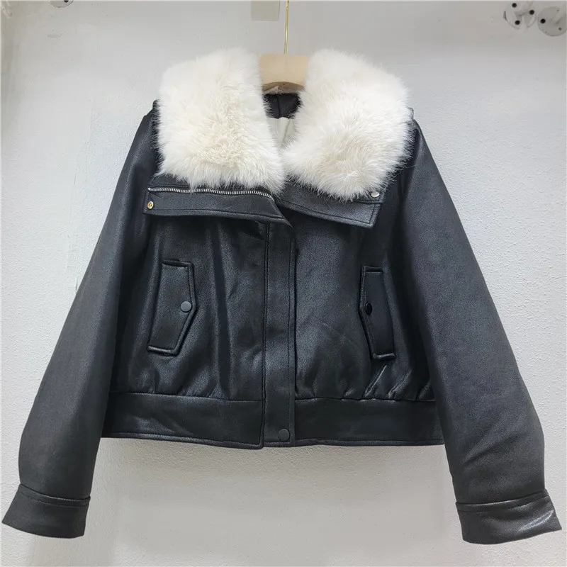 

Женские парки, короткие пальто на молнии Y2k, уличная куртка с меховым воротником, толстая теплая элегантная куртка, рабочее повседневное пальто, осень-зима