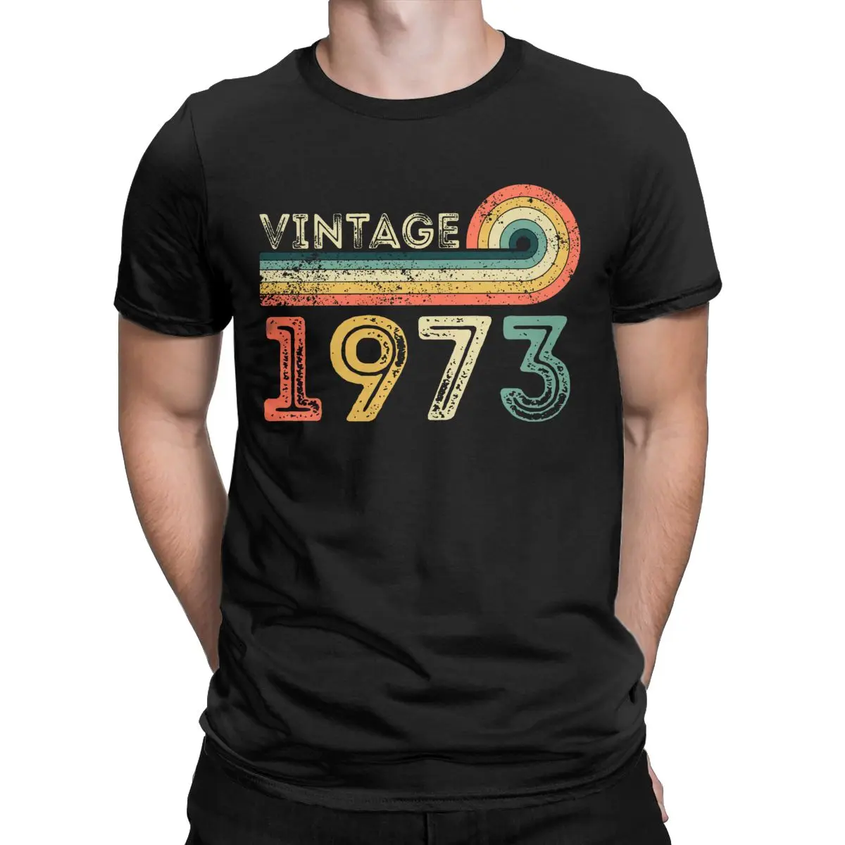 Casual Vintage 1973 50th Birthday Born In 1972 T-Shirt Men Cotton T Shirt 50 Years Old Short Sleeve Tees Original Clothing