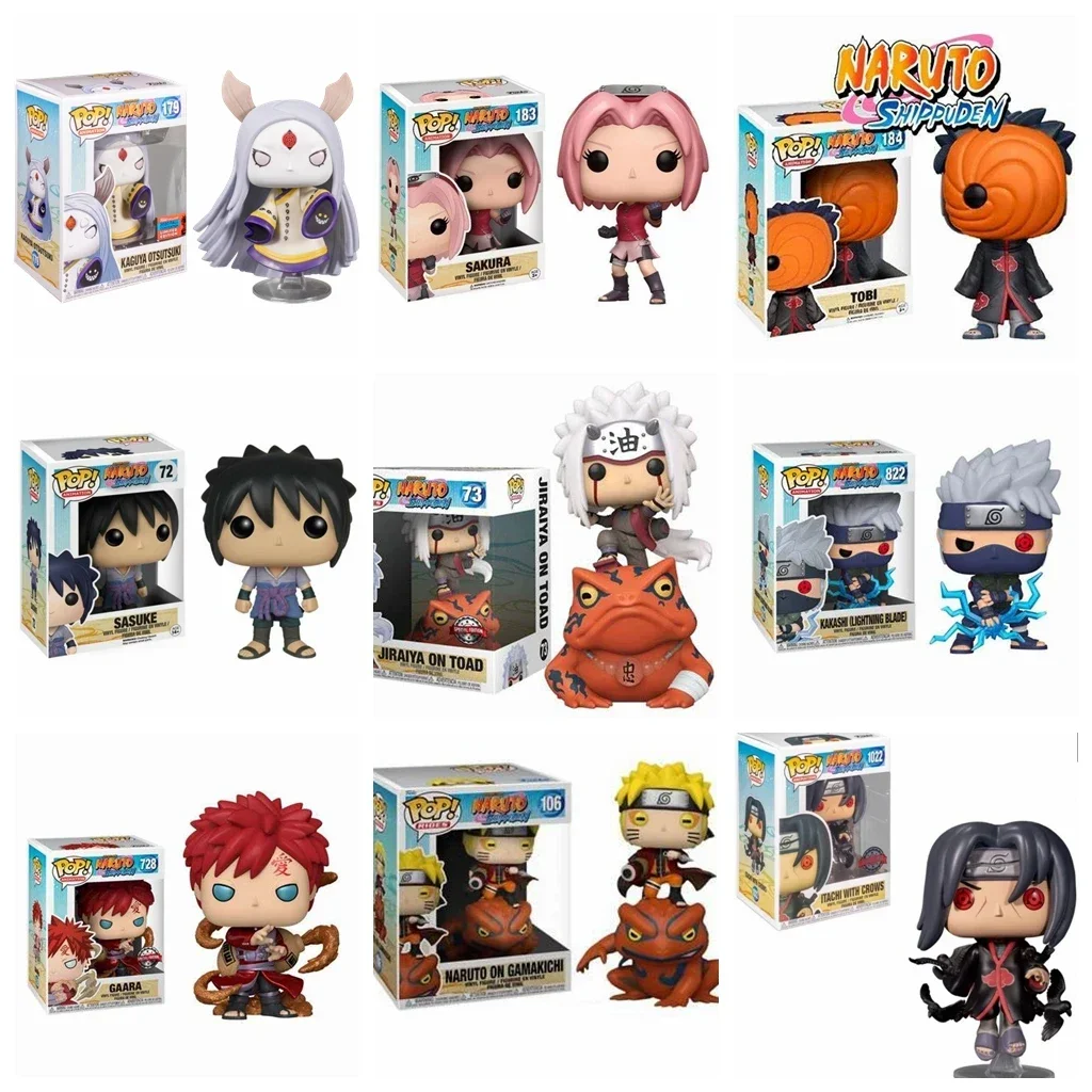 FUNKO POP NARUTOs 41 Estilos ITACHI CON CROWS 1022 #   NARUTO EN GAMAKICHI 106 #   JIRAIYA 1025 #   SASUKE 72 #   Figuras de vinilo de juguete de acción