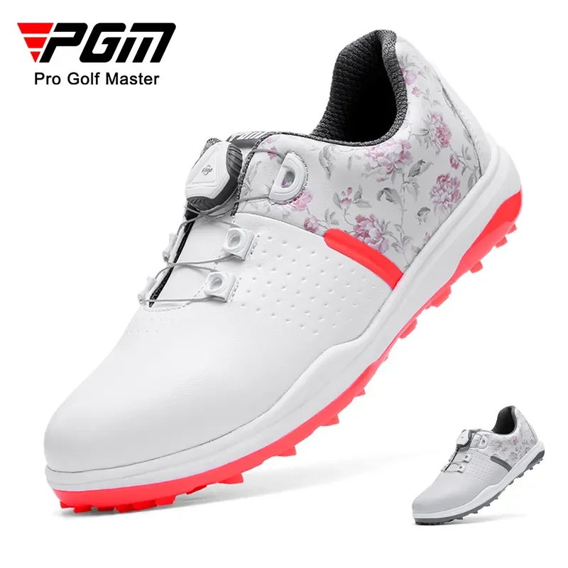 

PGM Women Golf Shoes Waterproof Anti-skid Women's Light Weight Soft Breathable Sneakers Ladies Knob Strap Sports Shoes XZ234