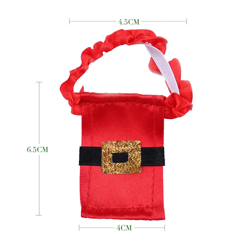 

12Pcs Santa Claus Clothes Wine Glass Covers Christmas Decorations Elastic Band Design Festive Party Supplies Wine Glass Cover