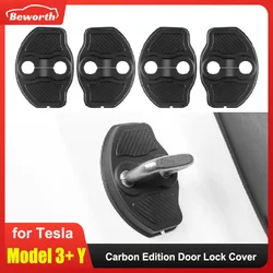 For Tesla Model 3 Y YL Juniper Launch 2025 2026 Highland Door Lock Cover Protector Carbon Edition Latches Stopper Entry Guard