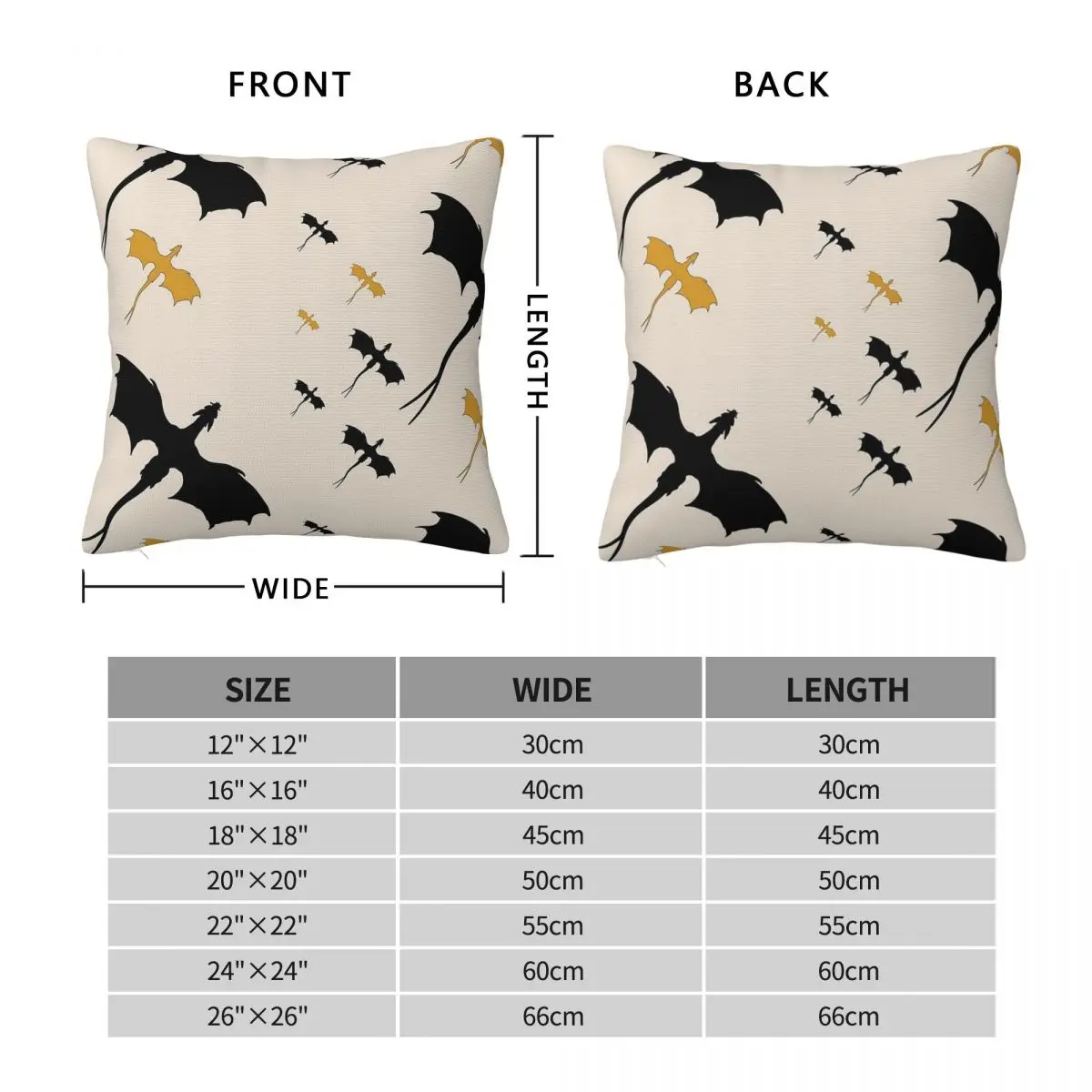 Fourth Wing Dragon Empyrean Square Pillowcase Polyester Linen Velvet Printed Zip Decor Pillow Case Room Cushion Case