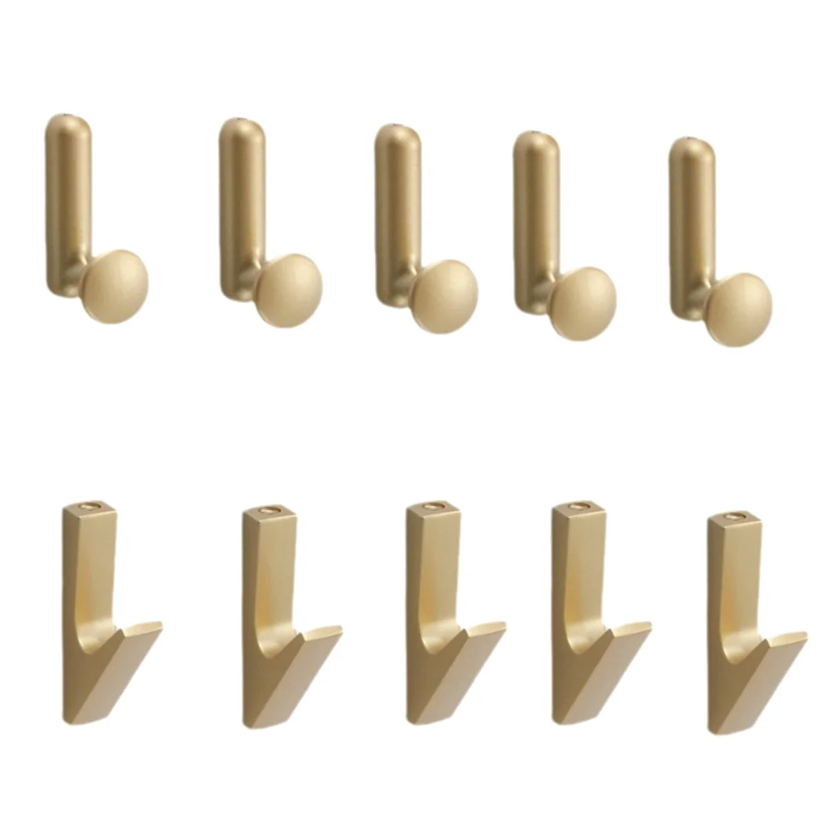 

ELBA_10PCS Aluminum Alloy Coat Hooks Wall Mounted Towel Hooks Robe Hooks