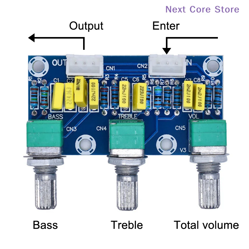 [NC]Subwoofer PCB Adjustment Amplificador XH-M802 Amplifier Board High And Low Voltage Mixer Tone Board Volume Control[NC]