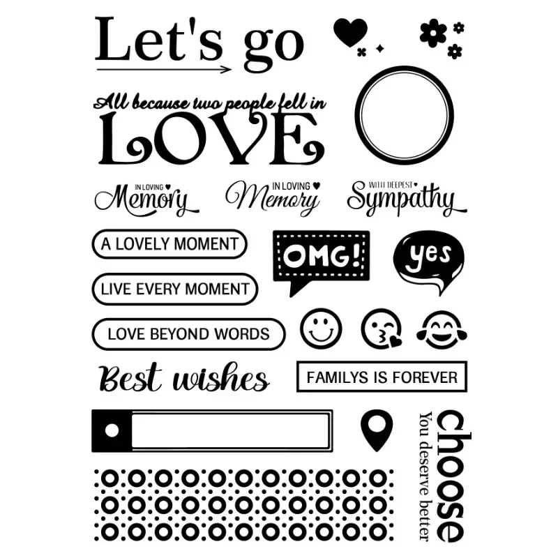 Funny Symbol Silicone Transparent Stamps Seal DIY Diary Album Decoration Scrapbooking Supplies Line Framework Clear Rubber Stamp