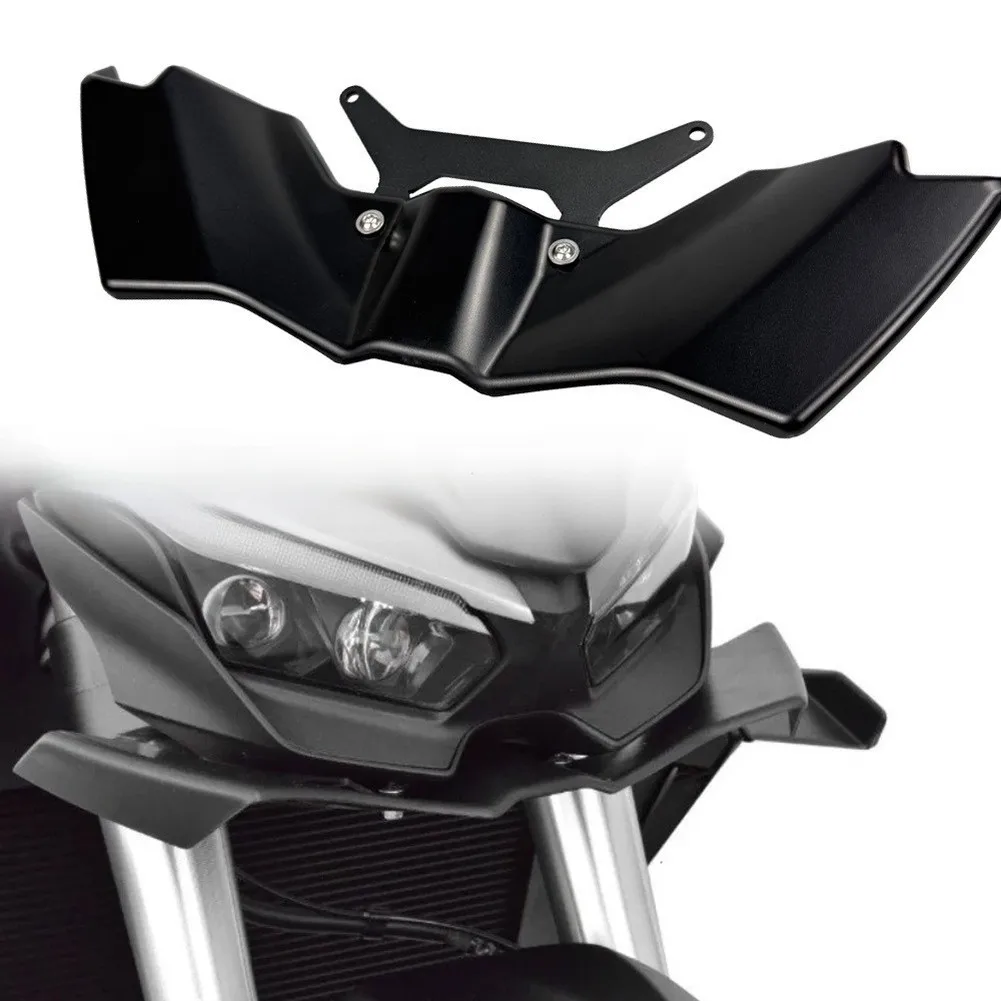 Motorcycle Front Beak Fairing Spoiler Wing in ABS Black Carbon Fiber Texture for CB1000 For Hornet 2025 Plus SP