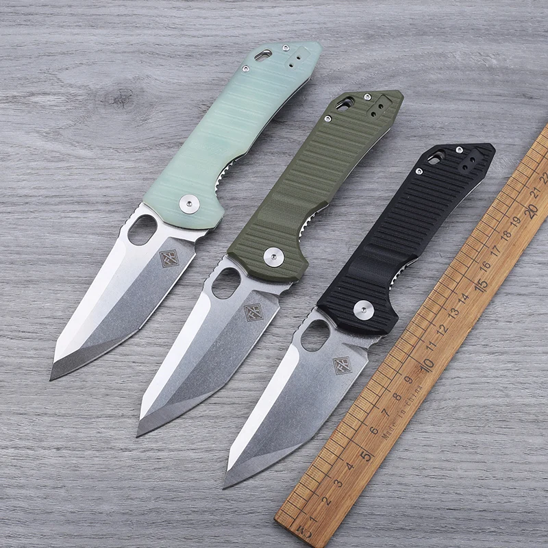 

Лезвие из стали 9Cr18MoV, рукоятка G10, складной нож, для самообороны на природе, кемпинга, походов, резки, портативный инструмент-нож.