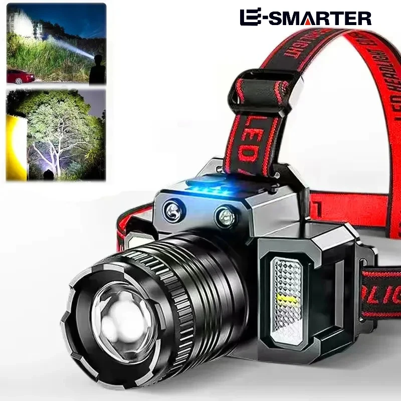 

Rechargeable Powerful Head Lamp LED Sensor Headlamp Camping Search Light Head Flashlight Front Lanterns Headlights 5 Styles