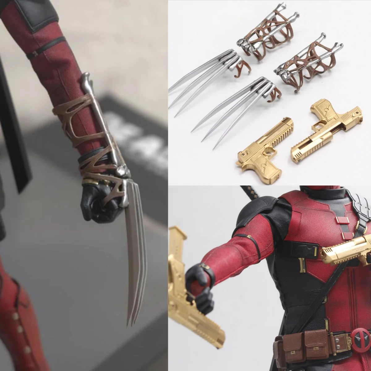 

New Stock Toy Time 1/6 Soldier Static Golden Desert Eagle Golden Wolf Claws Accessory For 12" Action Figure Model Toys