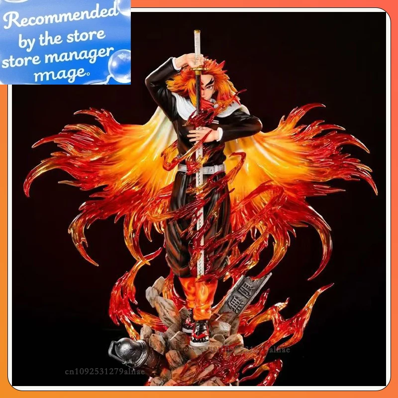 

30cm Demon Slayer Rengoku Kyoujurou Anime Figure Rengoku Kyoujurou Figurine Pvc Model Statue Collection Decoration Desk Toy Gift