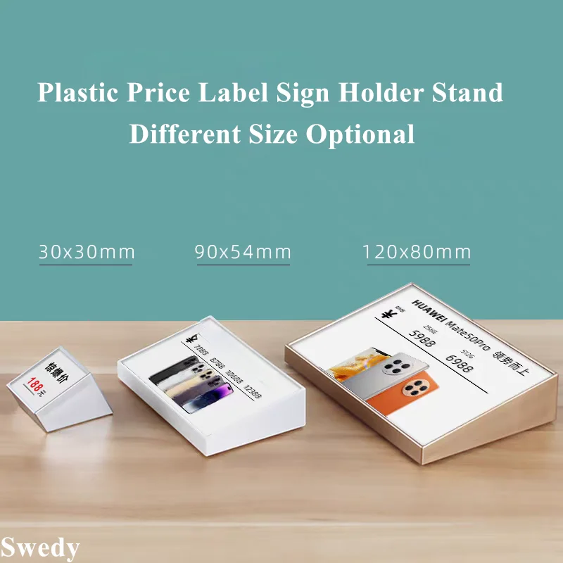 

10 штук, 30x30 мм, маленькие пластиковые акриловые держатели для этикеток, мини-держатели для ценников, держатели для информационных карт, подставки для рекламных объявлений