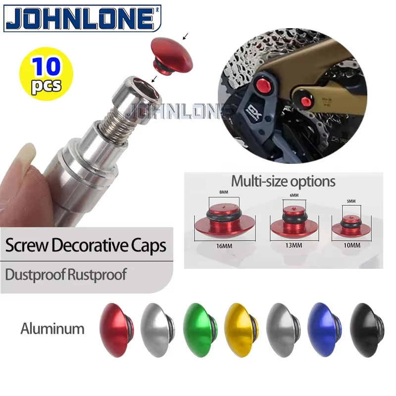 Universal hex socket nuts for BMW, Yamaha, KTM, and motorcycles, M6, M8, M10 aluminum alloy rust-proof and dustproof caps.