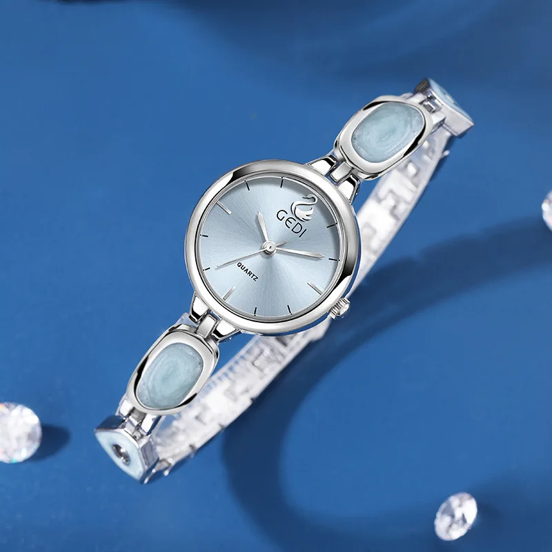 GEDI Damen-Armbanduhr, hochwertige, wasserabweisende Quarz-Armbanduhr, Uhren für Damen, relogio feminino