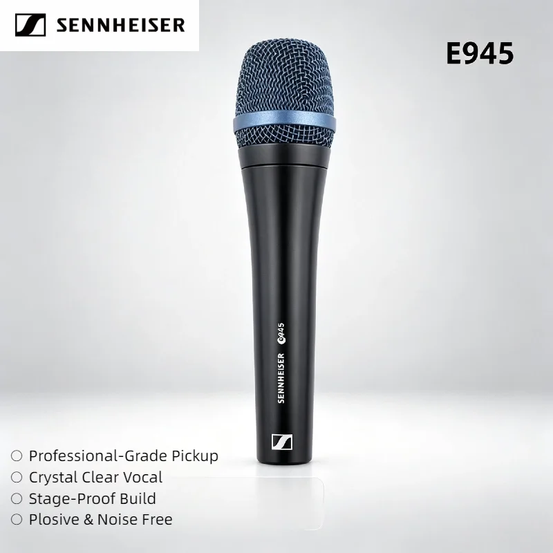 

Sennheiser E945 Dual Pack Dynamic Mics Supercardioid Live Vocals Wired Mic Professional Stage Singer 3PCS Bundl Premium