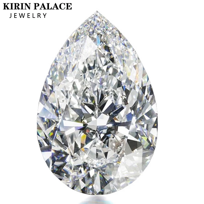 Brilliant Pear Moissanite 0.1ct to 13 ct Real Loose Moissanita D Color VVS1 Pass Diamond Test GRA Gem Ring Earrings Seed Beads