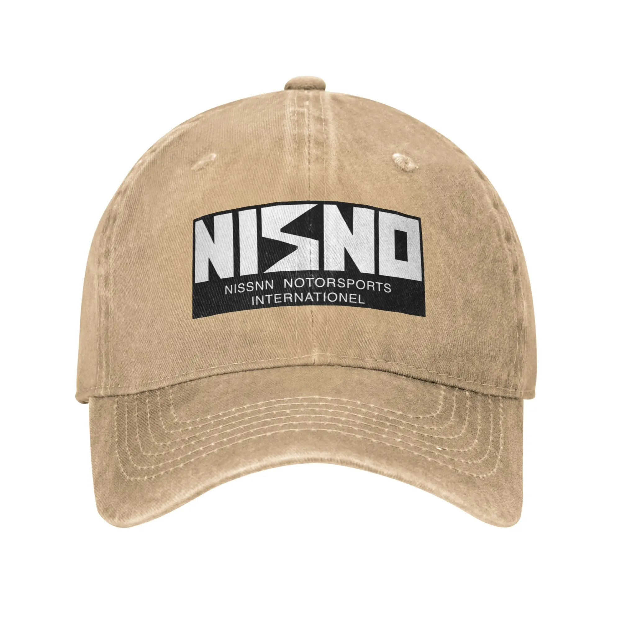 NISNO Initial D Old Logo Nismo Spoof White Fashion Baseball Cap  Retro Sun Cap  Jogging Sun Cap