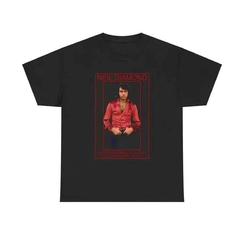 Neil Diamond T Shirt Vintage Art Poster Heavy Cotton
