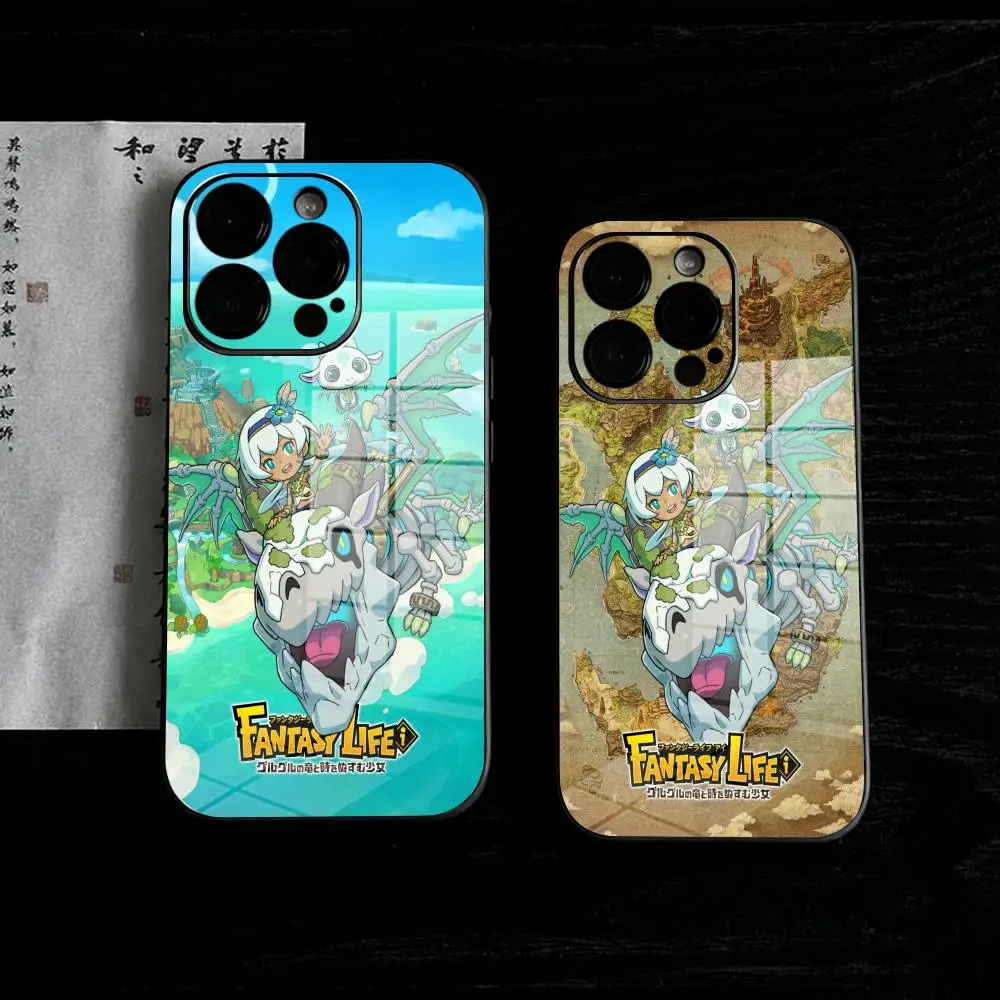 

Fantasy Life I Phone Case For IPhone 17 Air 16 15 14 13 12 11 Pro Max X Precision Holes Anti-fall Glass PC Cover