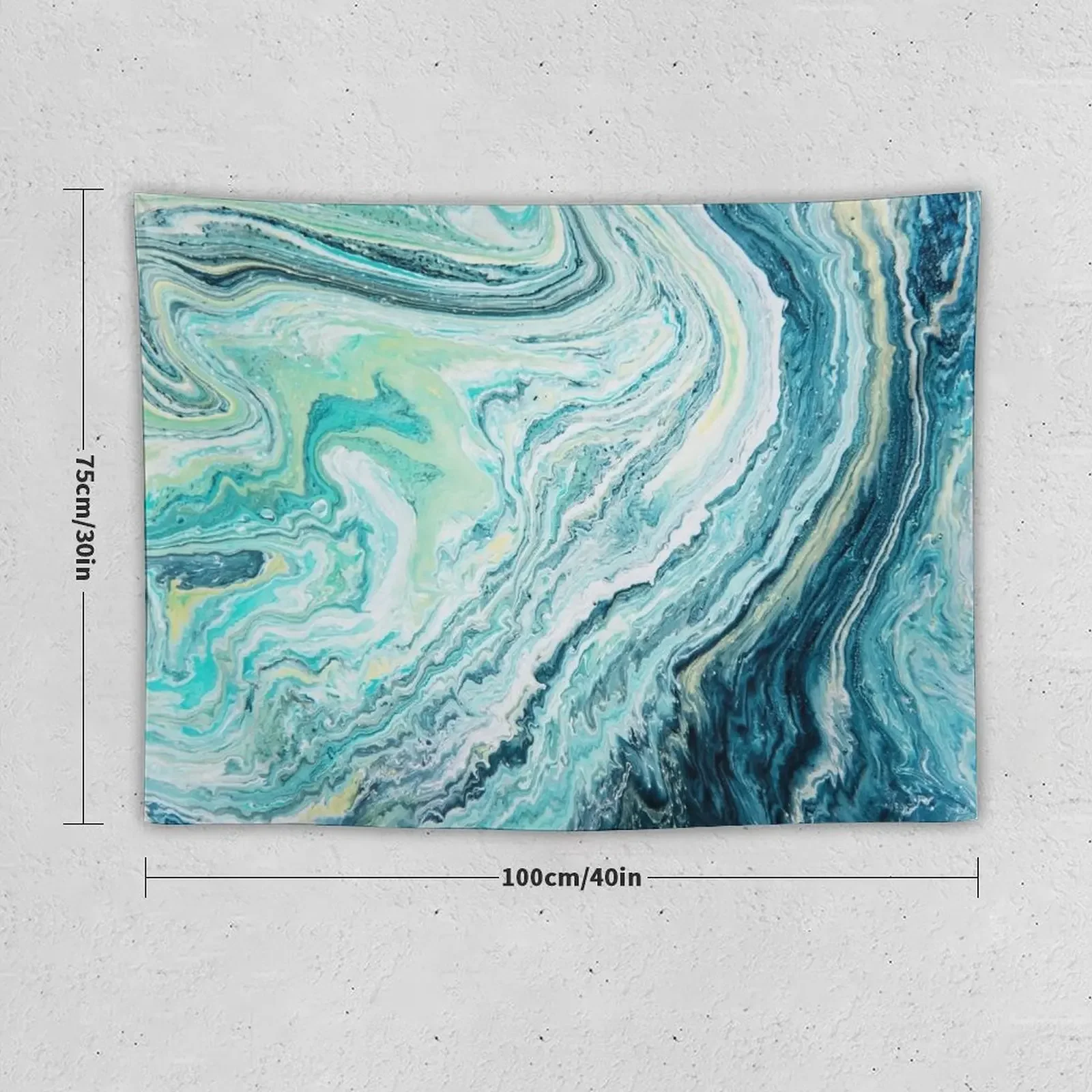 Colour Spill - Ocean Topography Tapestry Home Decorating Bedrooms Decorations Wall Decoration Items Wall Carpet Tapestry