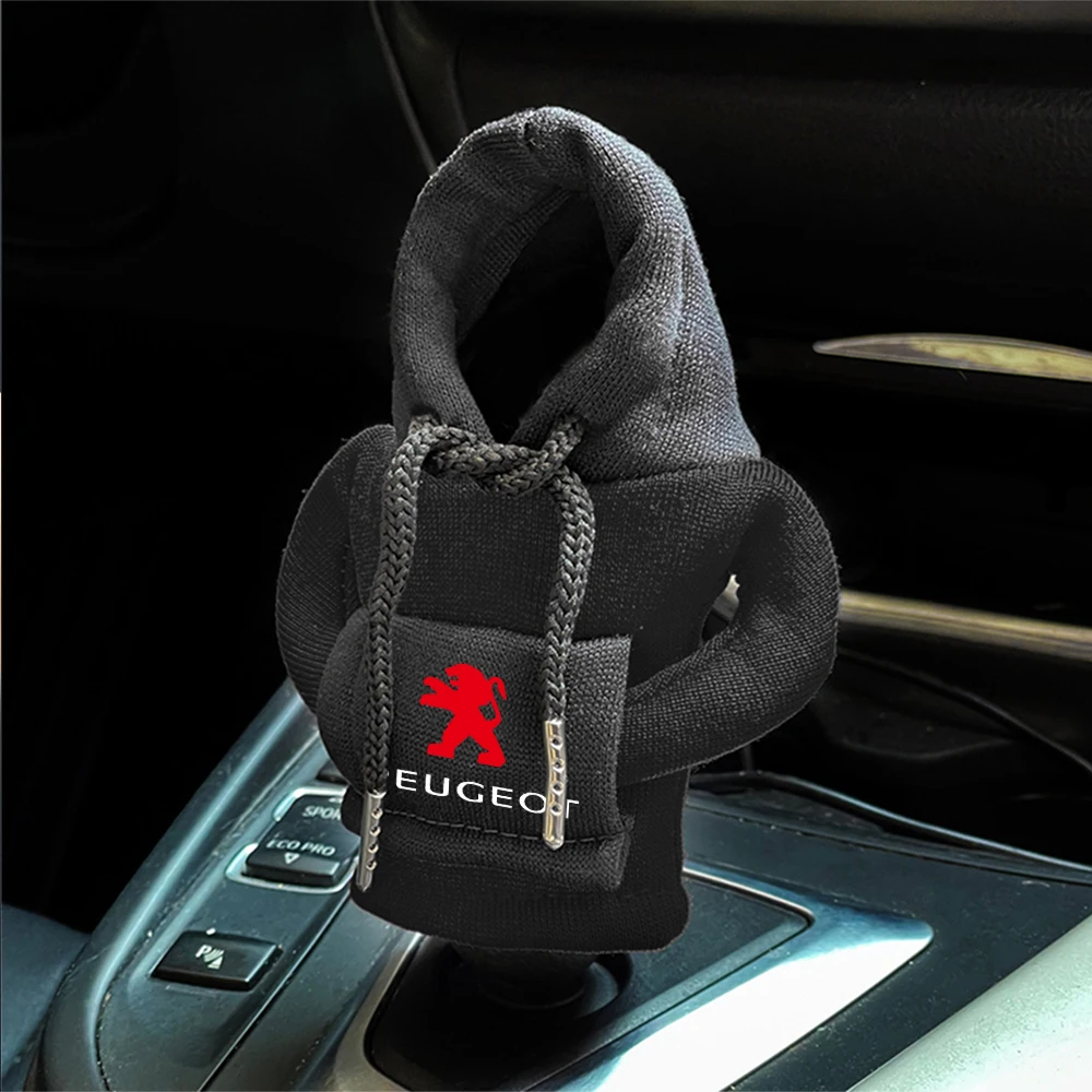 

Hoodie Car Gear Shift Knob Cover Handle Change Lever Sweatshirt Cover For Peugeot 107 206 207 208 2008 3008 307 308 valve cap