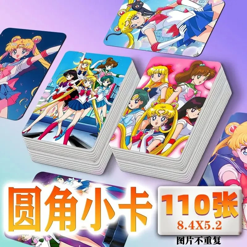 Sailor Moon rounded corner photo card 110 pictures without duplication and surrounding 3-inch double-sided rounded corner photos
