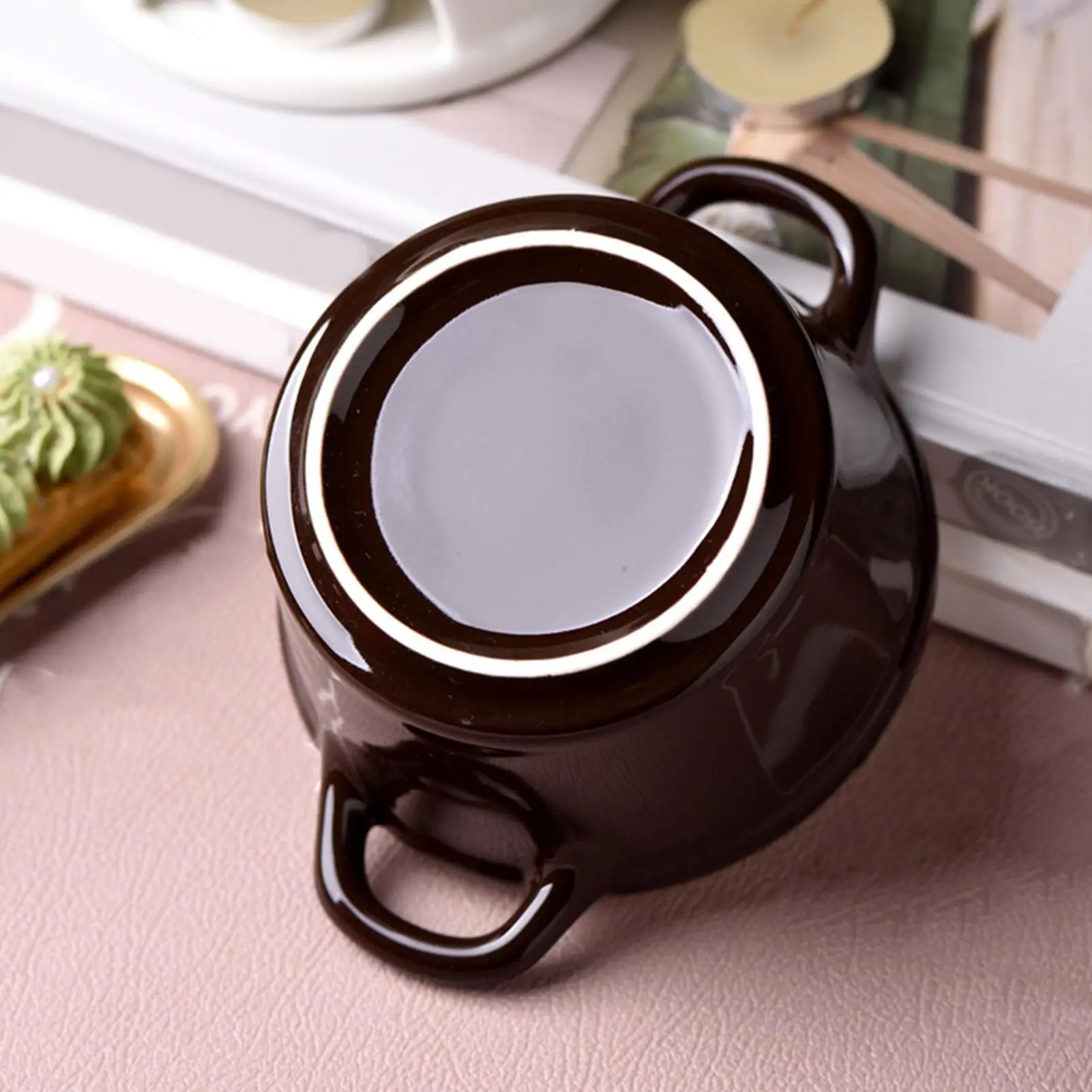 Taza para Fondue de Chocolate, tazas para derretir, olla caliente, tazas derretidas de cerámica, calentador de mantequilla, olla calefactora para derretir luz de té para dulces y Chocolate