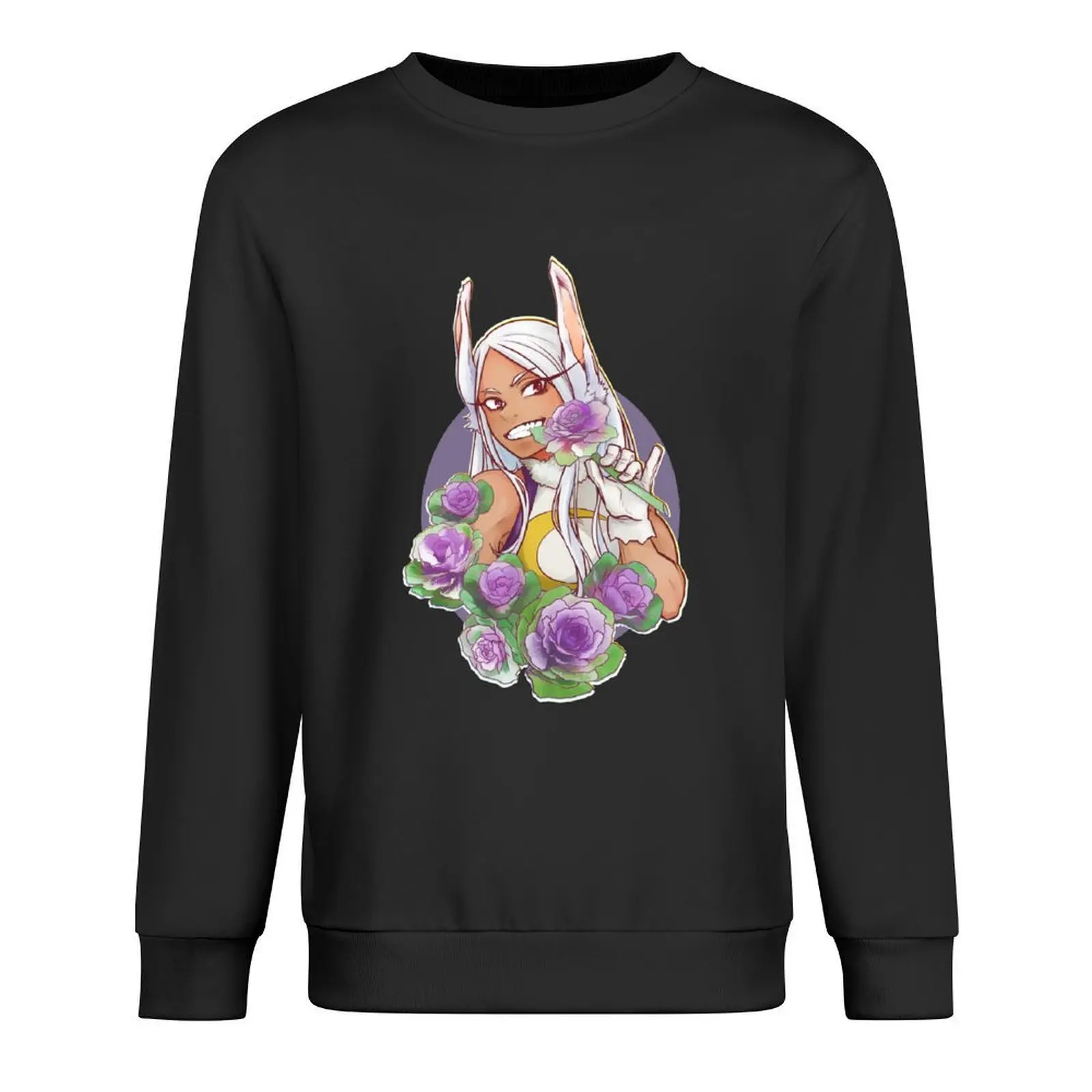

Miruko brassica rose flowers portrait Pullover korean style clothes men wear anime clothes sweatshirts