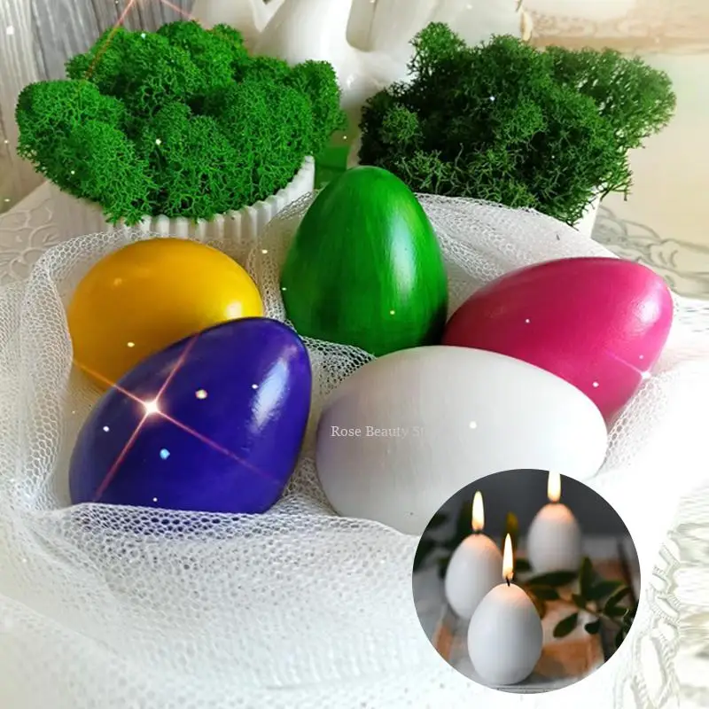 3D Egg Candle Silicone Mold Diy Homemade Scented Candle Resin Mould Chocolate Fondant Cake Mold Form Soap Making Supplies