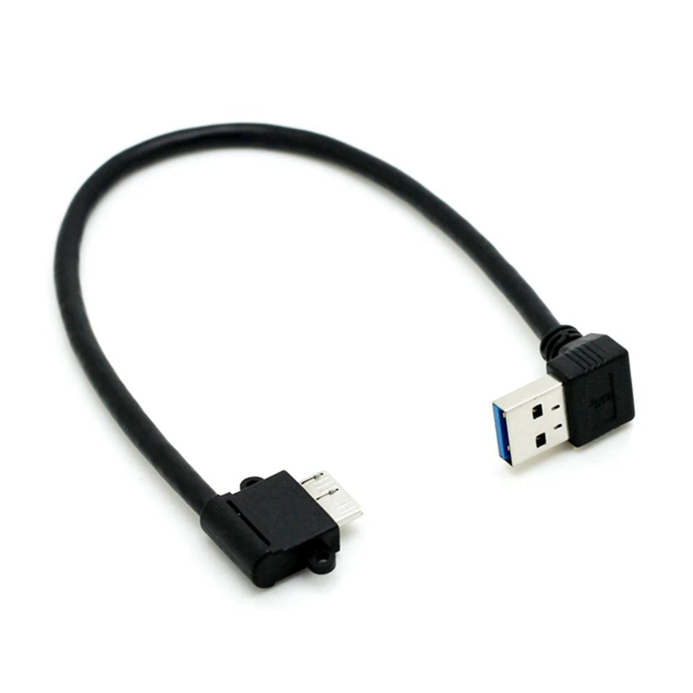 모바일 HDD용 USB 3.0 직각 A 플러그-마이크로 B 수 10 핀 짧은 어댑터, 빈/마이크로 B 케이블, 20cm