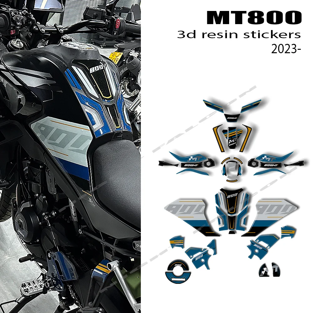 

New 800MT 2023 Motorcycle Tank Pad Protection Sticker for CFMoto 800MT Explore 800MT Limited Edition 3D Epoxy Resin Sticker Kit