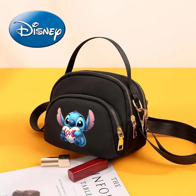 Stitch Disney Women Crossbody Zipper Mobile Phone Shoulder Bag Female Handbag Cartoon Multifunction Small Bag Lady Purse Gift