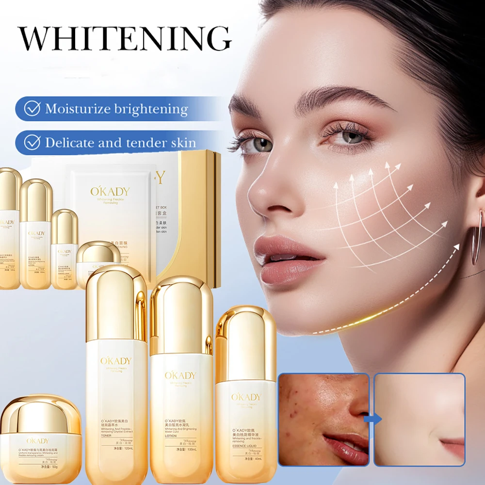 

Skincare Sets Face Cream Brighten Skin Essence Control Oil Lotion Soothing Repair Sensitive Toner Tighten Whitening Facial Mask