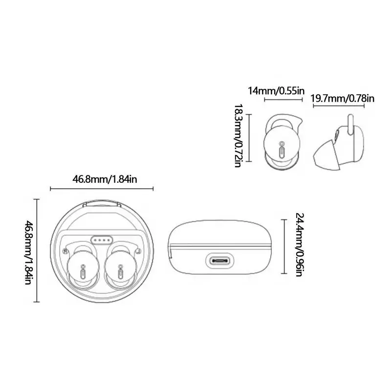 หูฟังไร้สายแบบพกพาหูฟังเอียบัดไร้สายสำหรับเดินทางทำธุรกิจรถไฟความเร็วสูงการนอนหลับหูฟังเอียบัดไร้สาย
