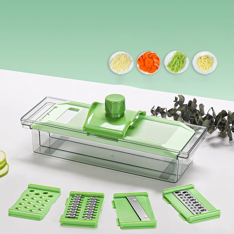 16 in1 Multifunctional Vegetable Slicer Chopper Manual Food Processor with Onion Cutter for Kitchen Cooking Convenient Tool Home
