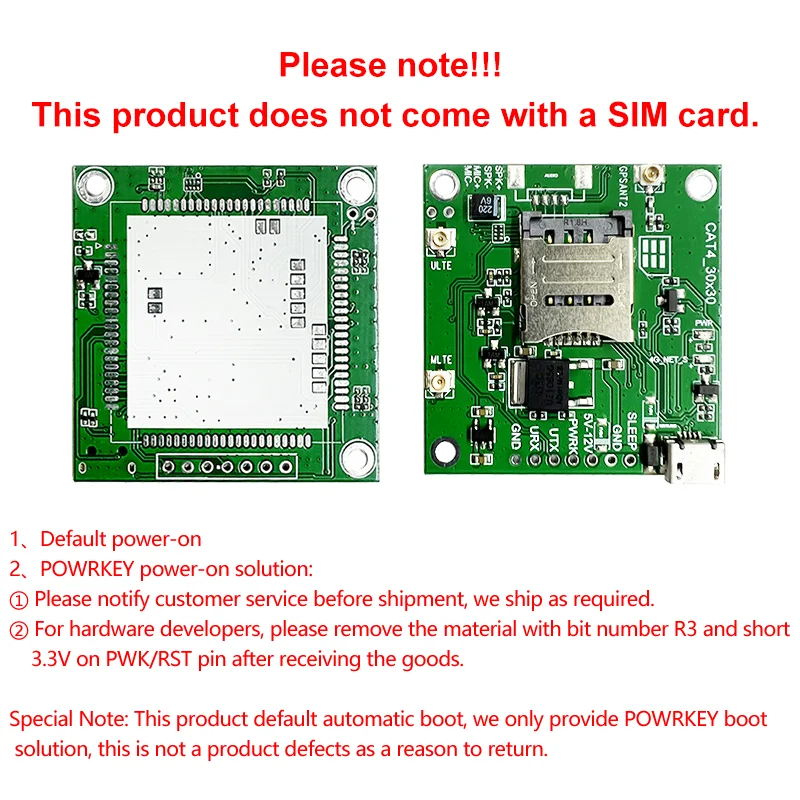 SIMcom SIM7600G Modul Global Band Development Board 4G LTE CAT1 GNSS Modul Core Board Breakout Kit mit FPC GPS Antenne