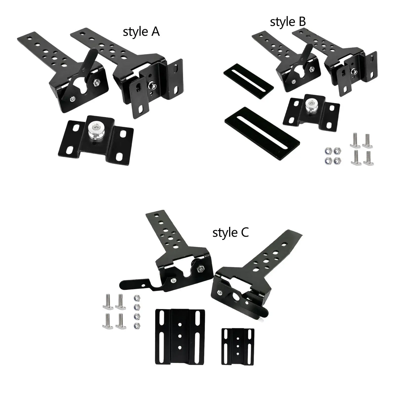 Outdoor Canopy Fixing Clip Professional Black Awning Bracket Heavy Duty Wind Resistant Quick Release Mount for Travel