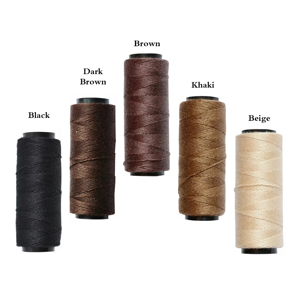 5 Rolls Hair Extension Thread Sewing Threads Hair Weave Threads With 5 Pieces Curved Needles Using For Hand Sewing Wig Making