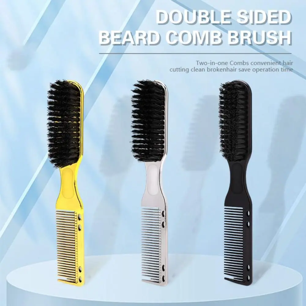 

Подарки, многофункциональная мужская щетка для укладки бороды, расческа с двойной головкой, удобная щетка для укладки бороды, аксессуары для волос, расческа для волос
