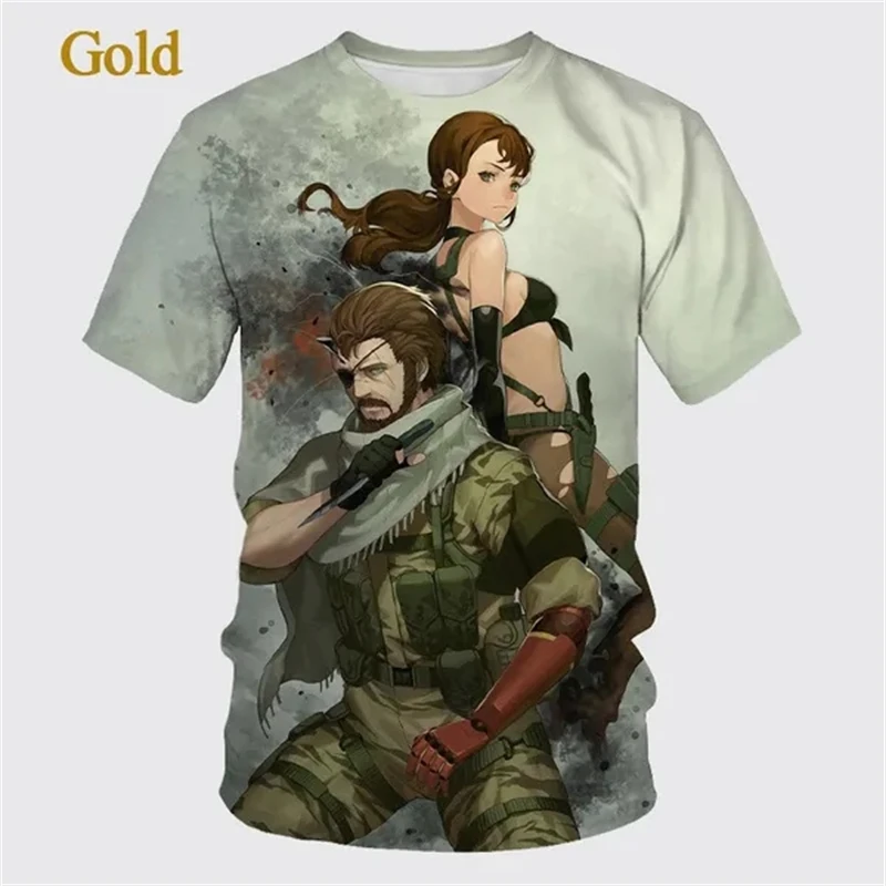 Summer New Hot-selling Video Game Metal Gear Solid 3D Printing Men\'s Short Sleeve T-shirt Fashion Casual Unisex T Shirt Top Tees