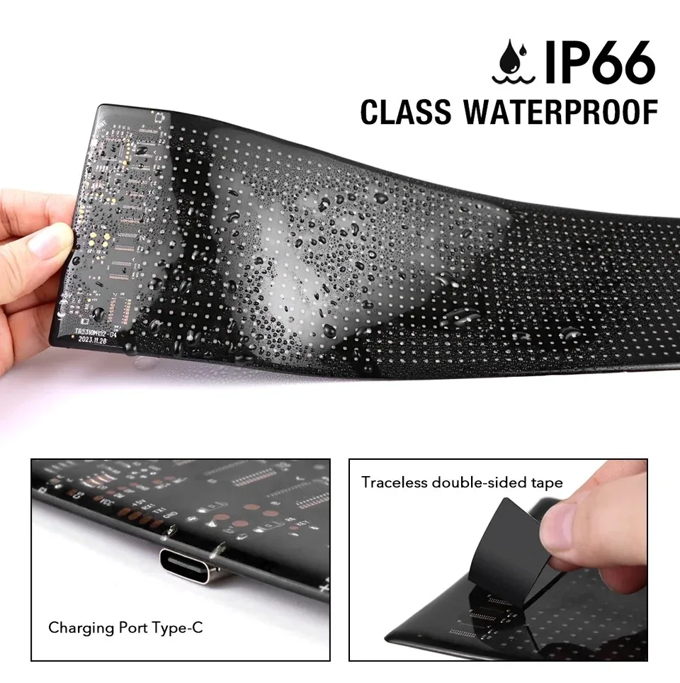 Truck Eyes RGB LED Matrix Pixel Panel Cigar Car Sign Animation Remote Control LED Panel Flexible Display Light 12V 24V