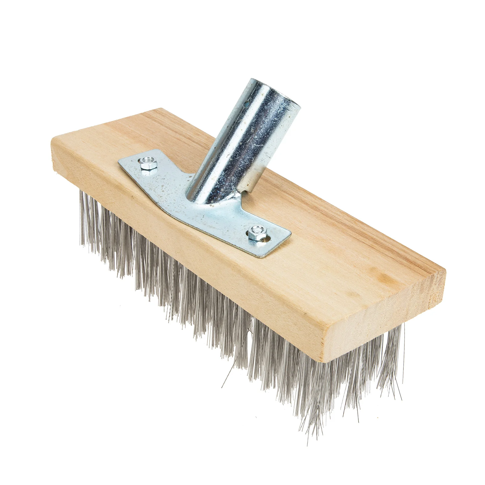 

Floor Scrub Brush Stainless Steel Bristles Brush Head Stiff Brush Deck Brush (no Handle) Floor Scrubber