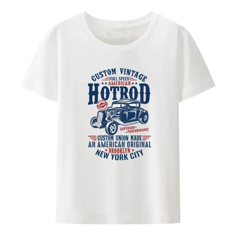 Men Custom Oldtimer 1937 Hotrod Print T Shirt Creative Short-sleev Hipster Street Fashion Tops Humor The Weeknd Loose Cool Shirt