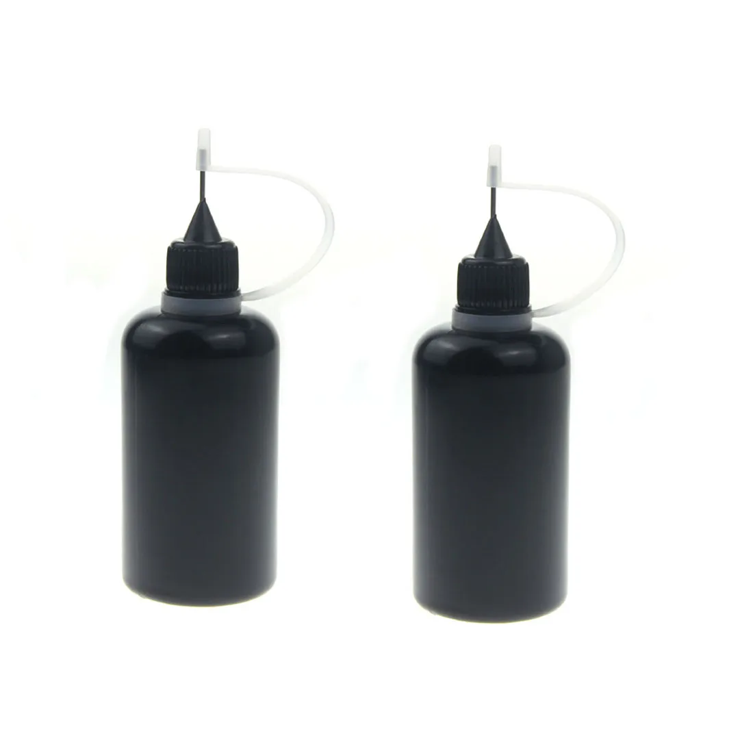50ML Empty Needle Tip Glue Bottle With Black Cap DIY Quilling Tool Liquid Dropper Containers Silicone Rings