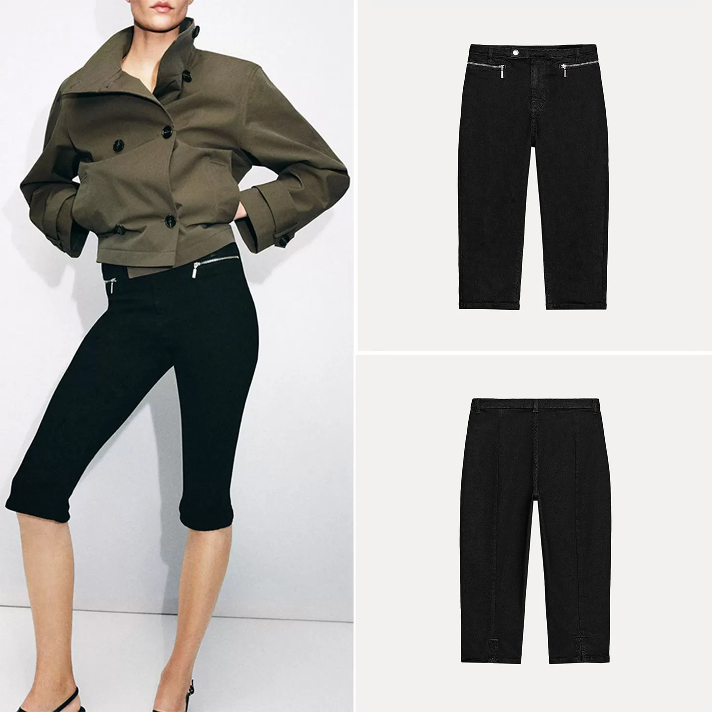 

Fashionable Capri Jeans Women's Casual Five-Point Jeans Mid-Waist Summer New Arrival ZADATA Brand Ladies Slim Fit Jeans