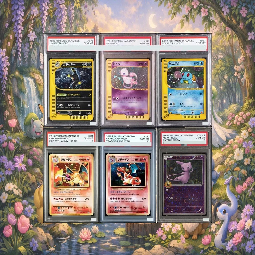 

2002 Japanese Umbreon Holo Split Earth-1St Ed. DIY PTCG Rating Card Charizard-Holo Collection Card GEM MT Holographic Label Gift