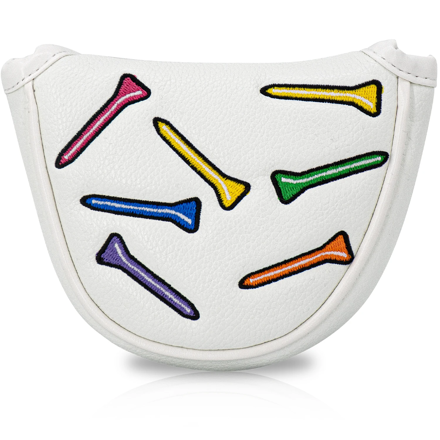 1 Golf Putting Head Cover, Embroidered Durable Golf Club Protection Cover, Available in Black and White Colors to Provide